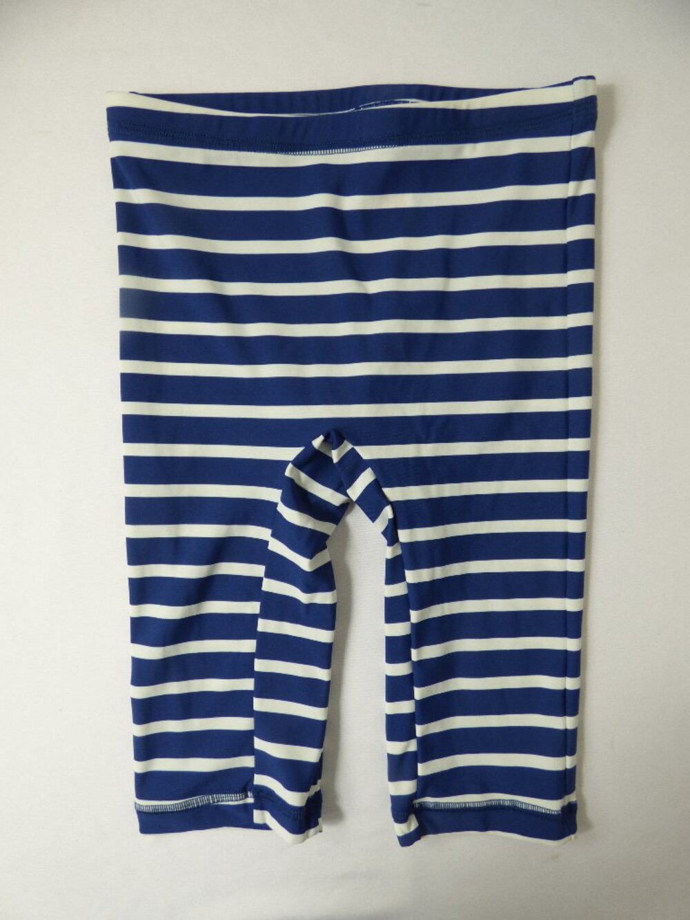Mini Boden Blue Stripe Long Swim Trunks, Size 5-6 Years